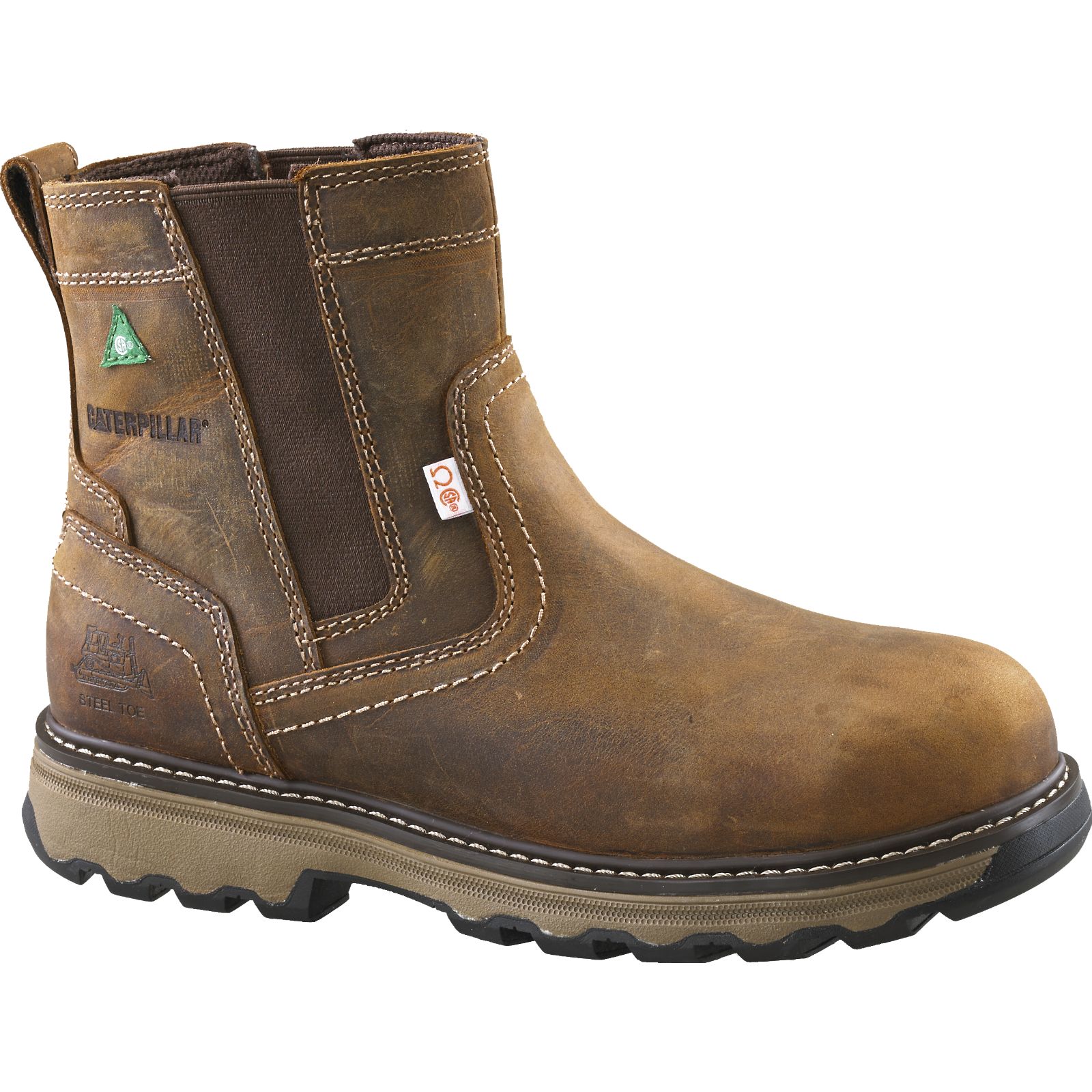 Caterpillar Men's Pelton Steel Toe Csa Work Boots Dark Beige CAT-18764